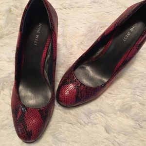 Nine West Pixie Girl Snakeskin Pumps